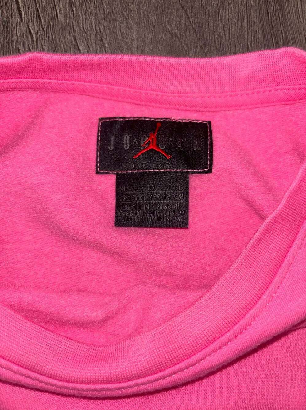 🩷 Jordan 🩷 Girls Jumpman Crewneck Sweatshirt Pink Size XL (13-15 YRS) - Picture 4 of 8